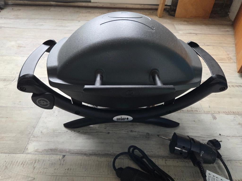 Weber Q1400 Dark Grey Elektrische barbecue, Ophalen, Zo goed als nieuw, Weber