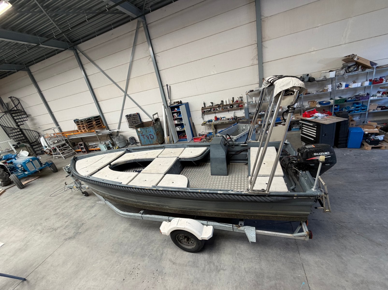 Aluminium sloep 6m- zelflozende kuip |winter aanbieding|, Watersport en Boten, Ophalen, Gebruikt, 15 pk, Rondzit