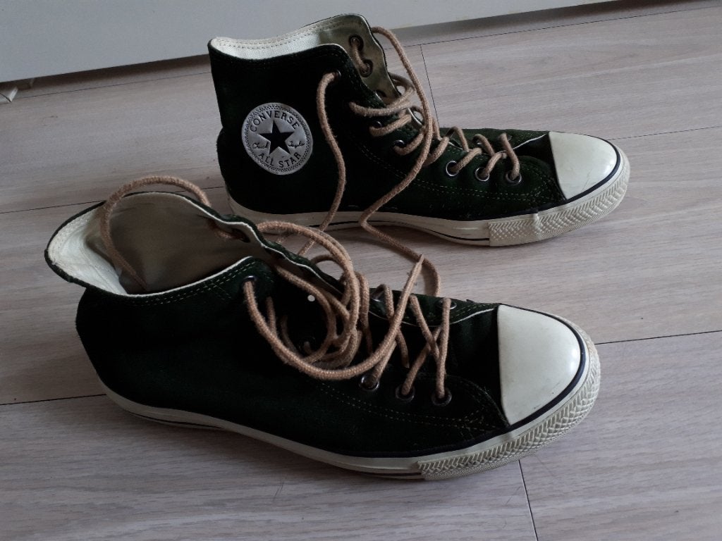 Converse hoge sneakers groen suède, maat 42, Overige kleuren, Ophalen of Verzenden, Sneakers of Gympen, Converse All Star