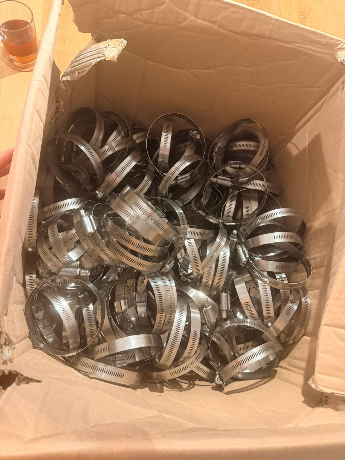 Rvs slangklemmen 50 tot 100 mm 175 stuks, Ophalen of Verzenden, Zo goed als nieuw, Rvs