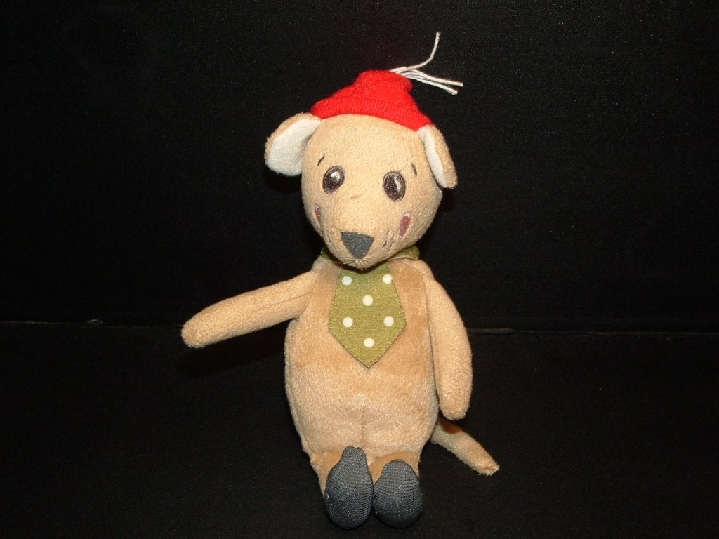IKEA MUIS HASSELMUS MOUSE VELOURS BEIGE MET GROENE, Ophalen of Verzenden, Nieuw, Overige typen