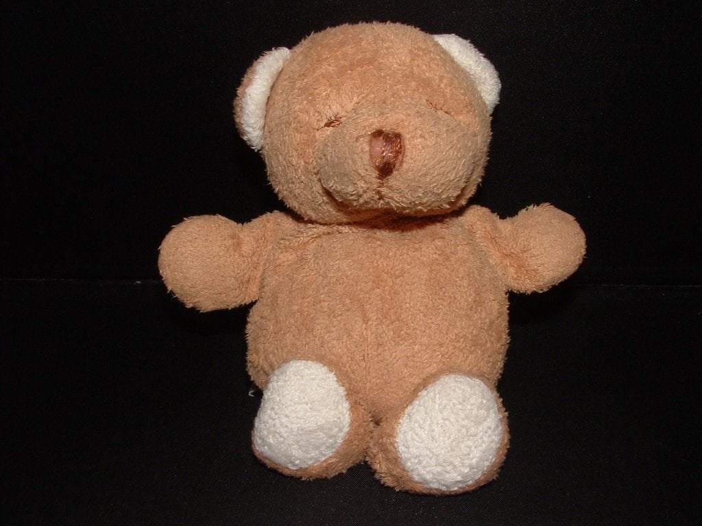 ANNA CLUB PLUSH BEER ZACHTE BADSTOF BEIGE MET WITTE, Ophalen of Verzenden, Nieuw, Overige typen