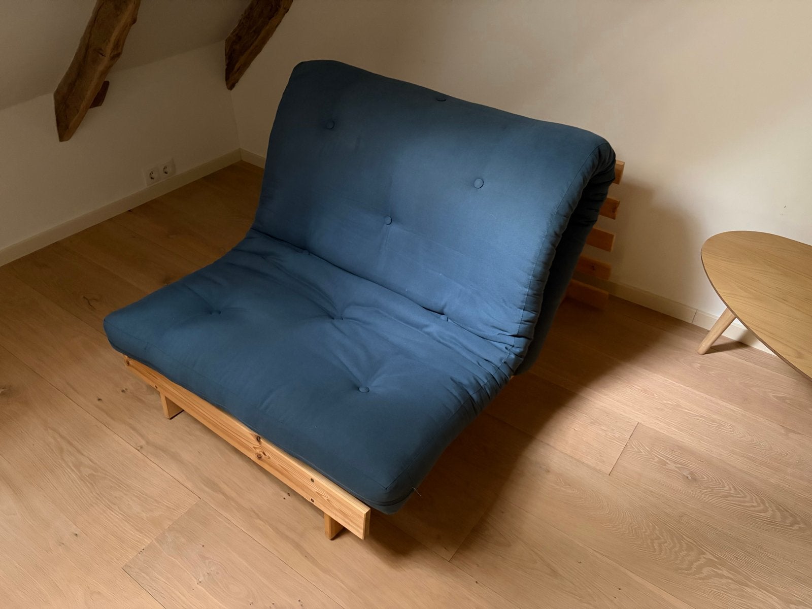 Karup slaapbank/futonbed 90 cm breed, Ophalen, Gebruikt, Eenpersoons, 75 tot 100 cm