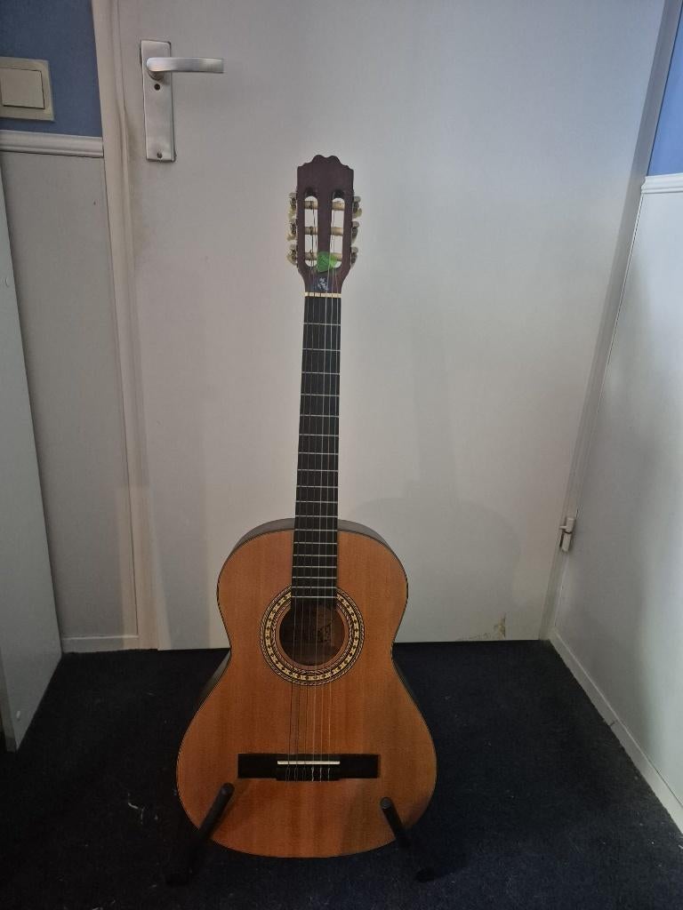Gitaar met standaard, Ophalen, Zo goed als nieuw, Klassieke of Spaanse gitaar