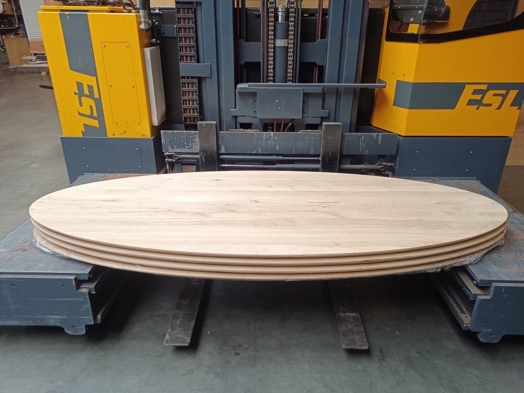 ovale tafelbladen eikenhout 95 cm breed 200 en 240cm, Huis en Inrichting, Hout@hameren.nl, 100 tot 150 cm, Hertog van beijerenstraat 2a