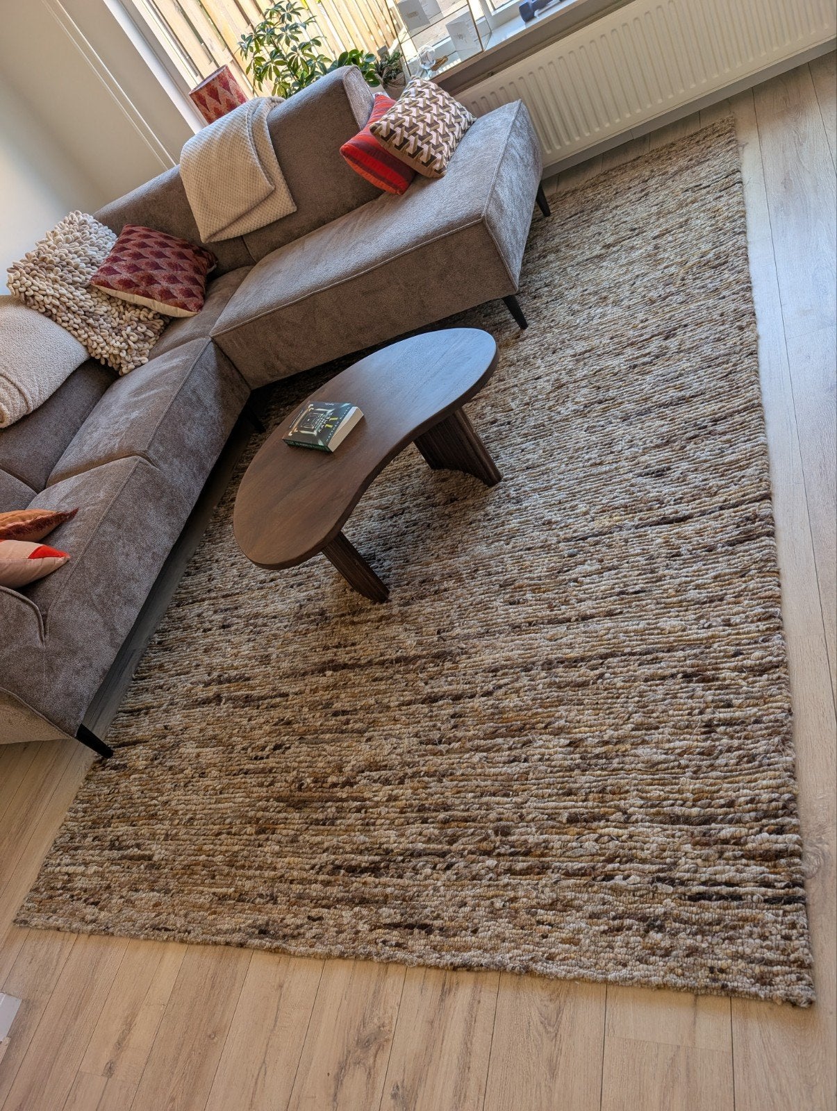 By-Boo Takara Vloerkleed 190x290 cm - wol, Huis en Inrichting, Stoffering | Tapijten en Kleden, Ophalen, Geel, 150 tot 200 cm