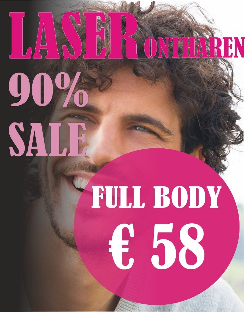 Laser ontharen full body € 58