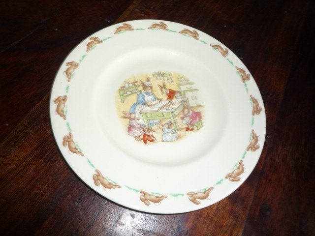Royal Doulton ontbijtbord Ø21cm Bunnykins +beker the wedding, Overige typen, Ophalen of Verzenden, Zo goed als nieuw, Overige stijlen