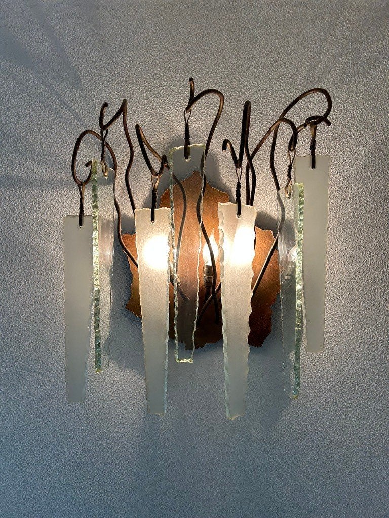 Brand van Egmond design wandlamp, Huis en Inrichting, Lampen | Wandlampen, Ophalen of Verzenden, Gebruikt, Metaal, Postmodern design (jaren '90)