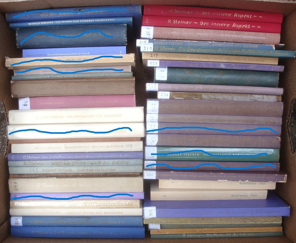 36 delen Rudolf Steiner Gesamtausgabe (GA) € 4,50 per deel, Achtergrond en Informatie, Spiritualiteit algemeen, Ophalen of Verzenden