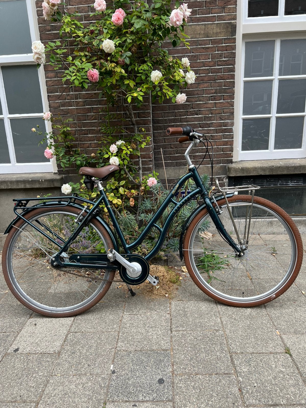 Pegasus Tourina 8-Versnellings Stadsfiets Donkergroen, Velgrem, Versnellingen, Ophalen, Overige merken