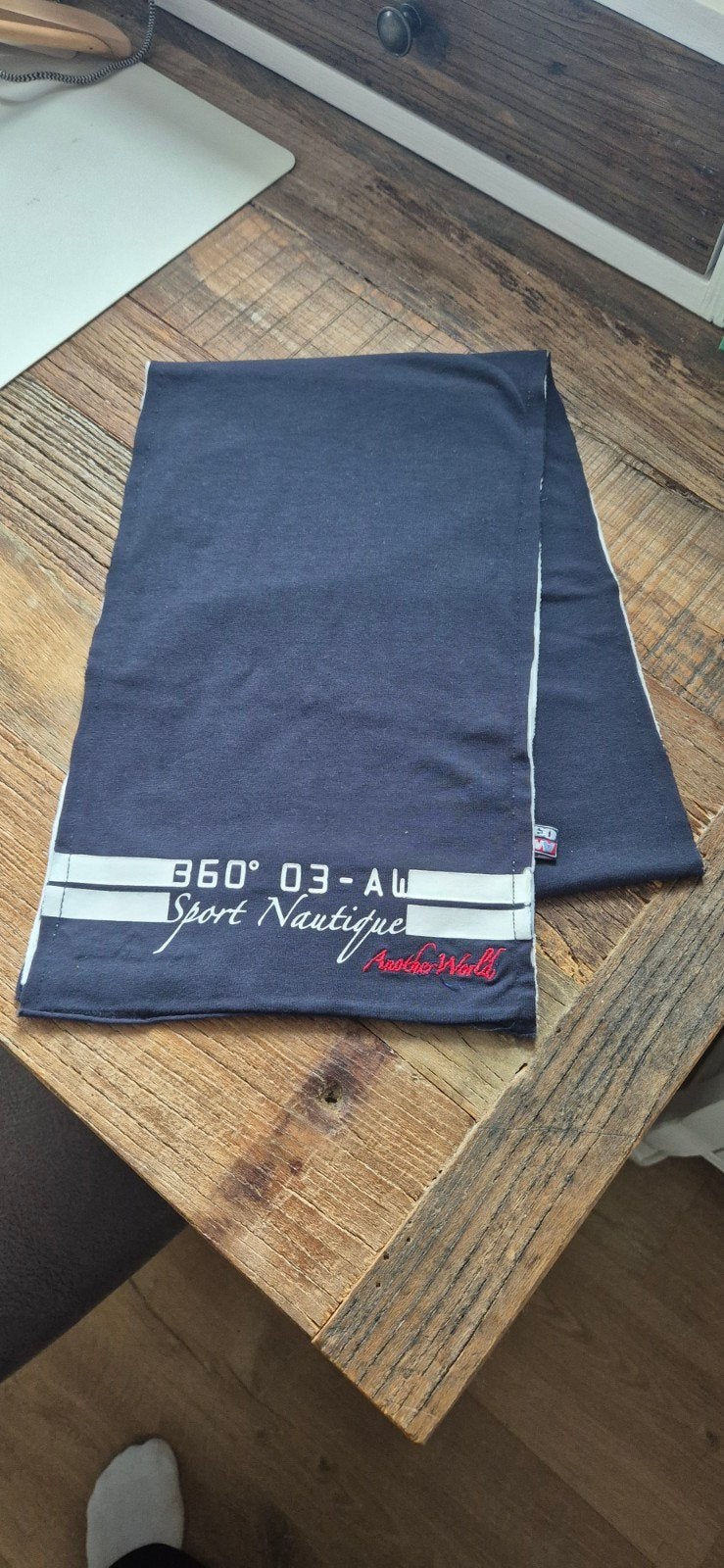 Sport Nautique Sjaal - Blauw/Wit, Ophalen of Verzenden, Zo goed als nieuw, Maat 38/40 (M), Sjaal