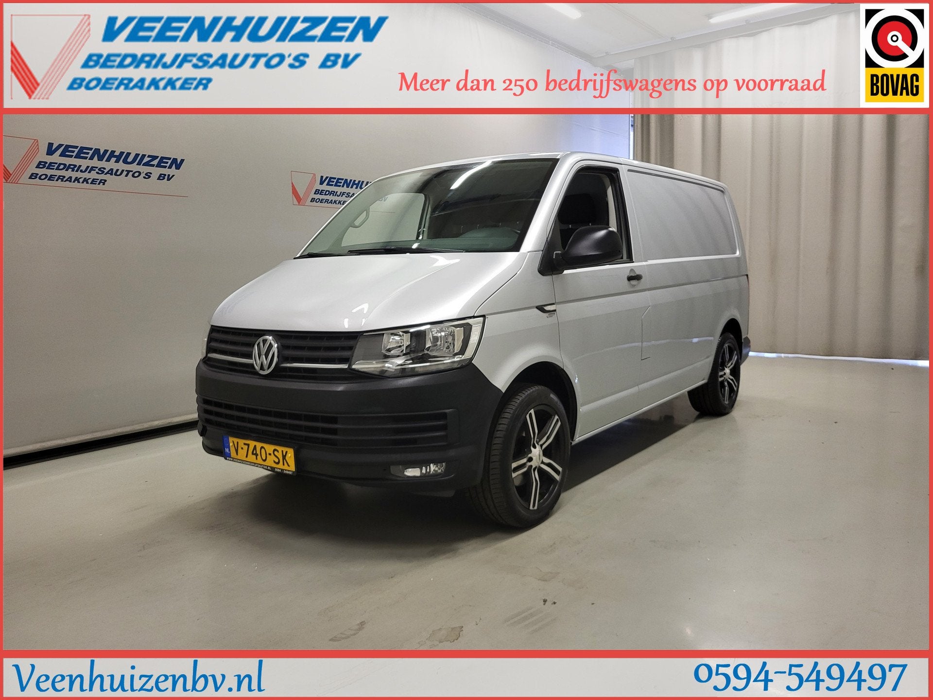 Volkswagen Transporter 2.0TDI Trekhaak Euro 6! (bj 2018), Auto's, Voorwielaandrijving, Gebruikt, Euro 6, 4 cilinders