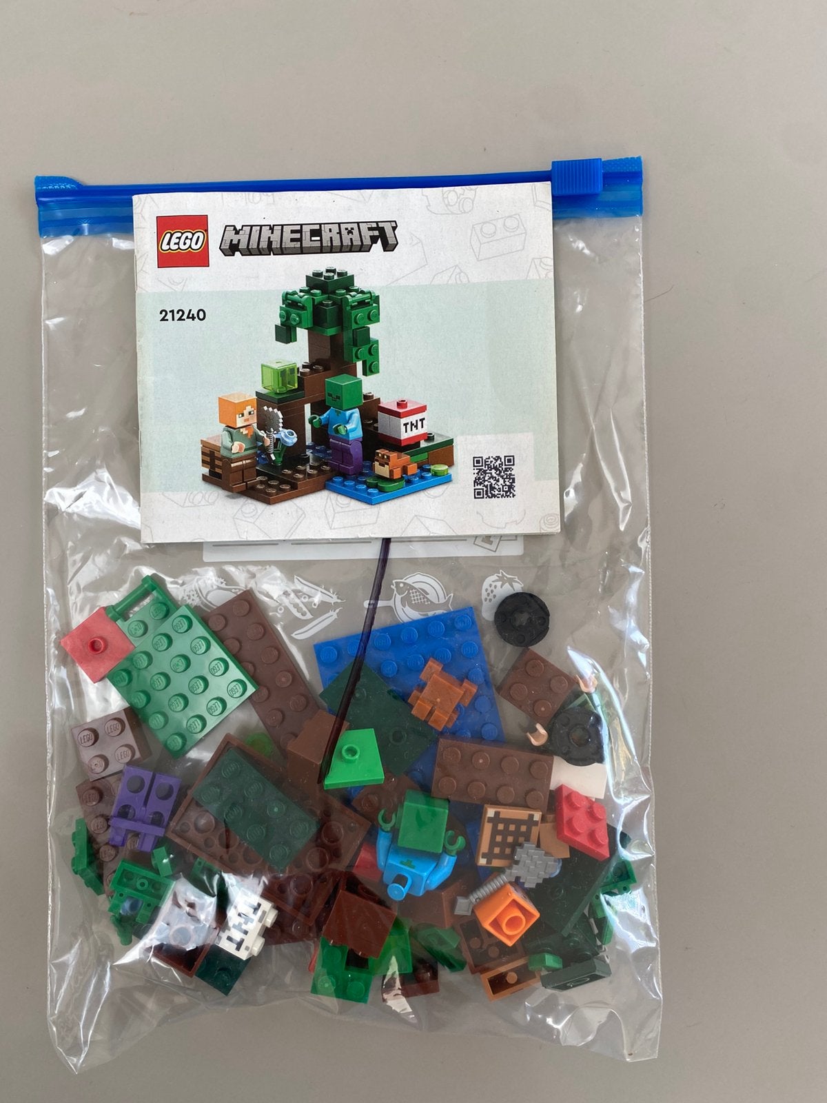 LEGO Minecraft 21240 Het Moerasavontuur - Complete set, Minecraft, Lego, Ophalen of Verzenden, Zo goed als nieuw