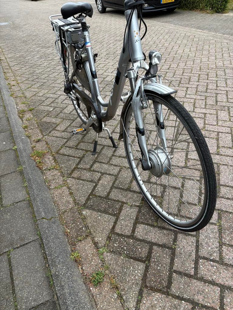 Elektronische damesfiets - 7 versnellingen, nieuwe accu, Fietsen en Brommers, Elektrische fietsen, 51 tot 55 cm, Ophalen, Gebruikt