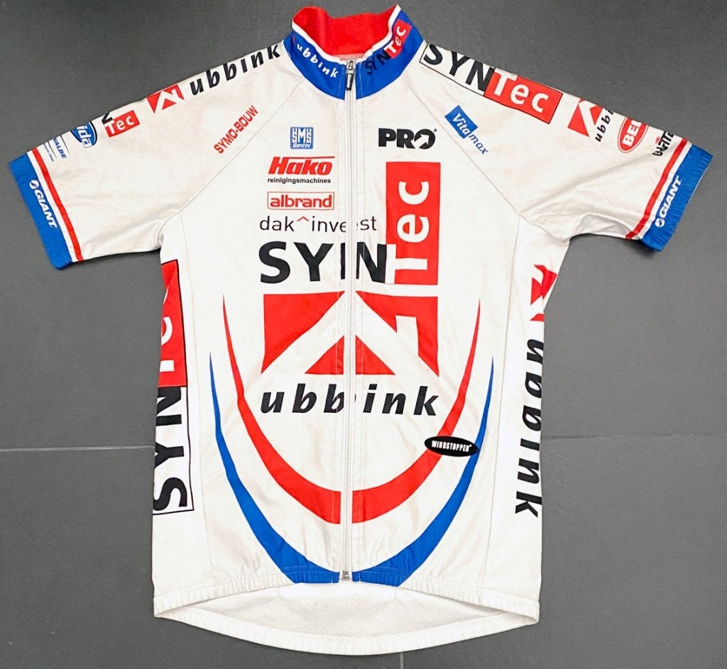 Wielershirt UBBINK SYNTEC – ROBERT SLIPPENS – 2006 + naam, Ophalen of Verzenden, Gebruikt, Overige typen