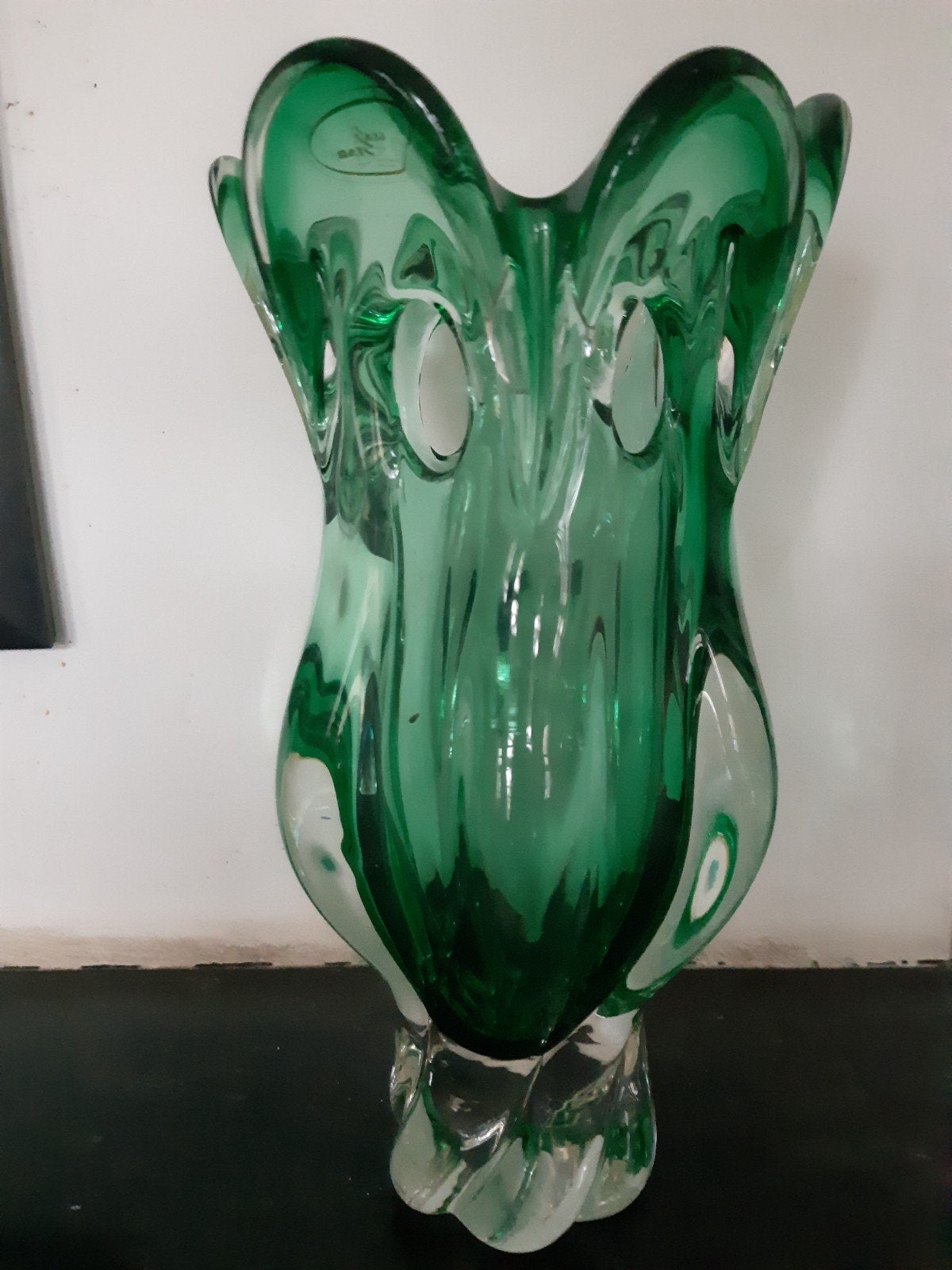 Kristal Bohemen glasstar vaas, Ophalen of Verzenden