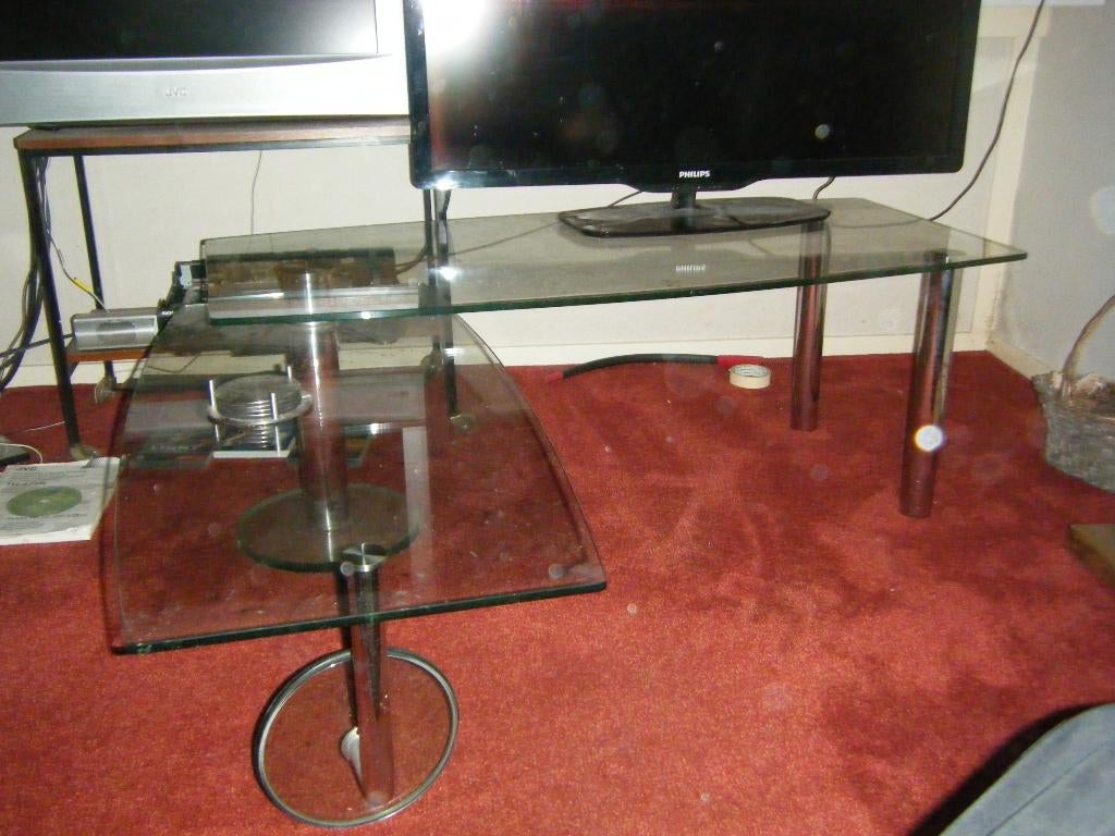 salon tafel glas, 100 tot 150 cm, Minder dan 50 cm, Rechthoekig, 50 tot 100 cm