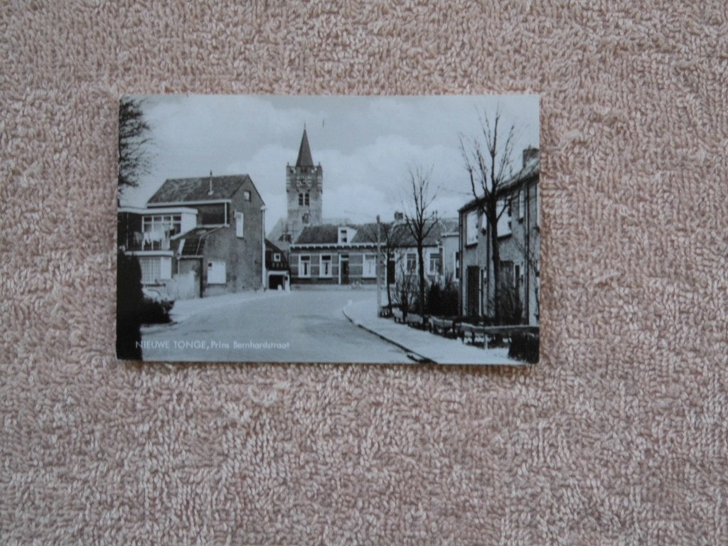 Oude Ansichtkaart Nieuwe Tonge Prins Bernhardstraat, Ophalen of Verzenden, 1940 tot 1960, Gelopen, Zeeland