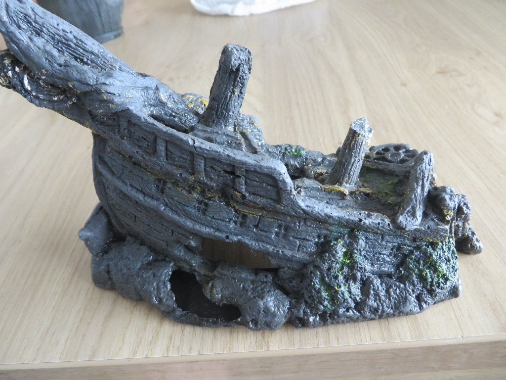 aquarium ornament wrak schip, Ophalen of Verzenden, Zo goed als nieuw, Decoratie, Overige merken