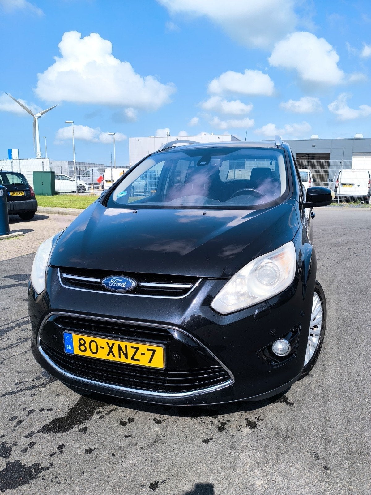 Ford Grand C-Max 1.6 Ecoboost 134KW 2012 Zwart, Auto's, Voorwielaandrijving, 15 km/l, Zwart, 4 cilinders