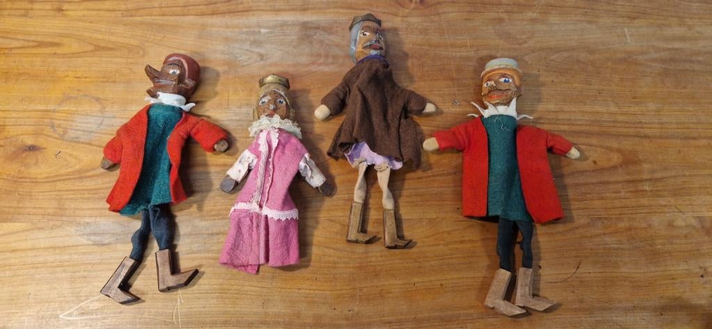 Poppenkast figuren hout antiek, Antiek en Kunst, Ophalen of Verzenden