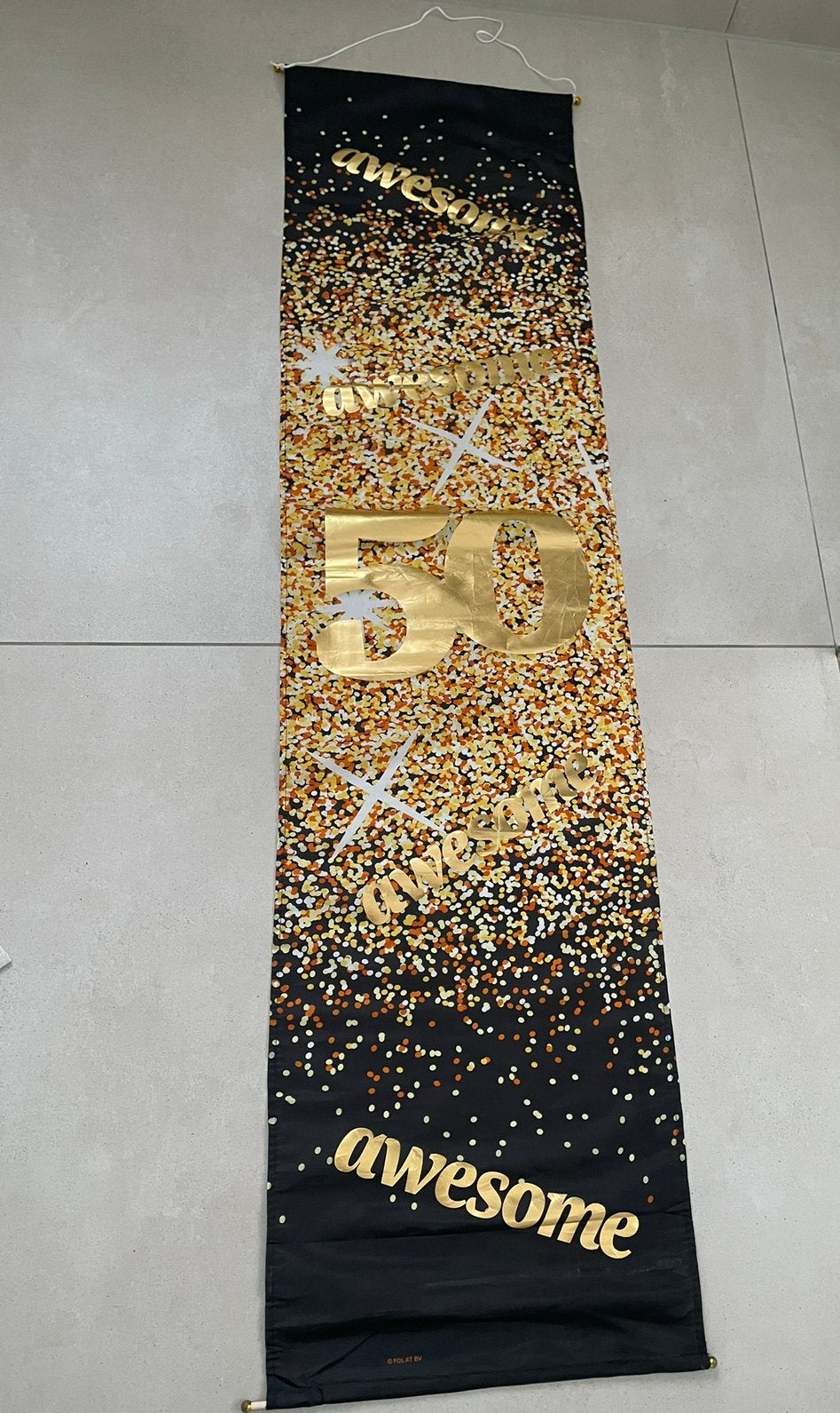 Banner 50 jaar - awesome voor Abraham of Sarah, Ophalen of Verzenden, Versiering, Abraham of Sarah