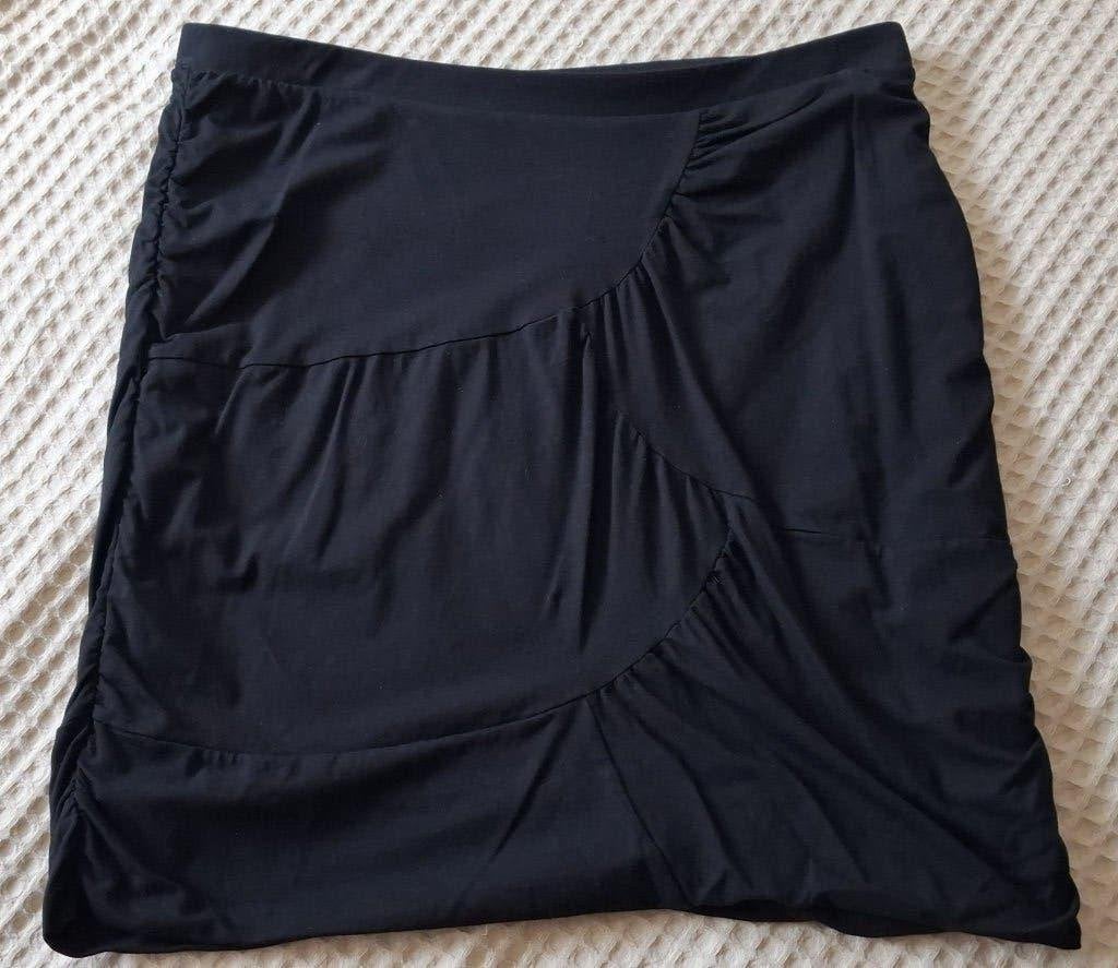 Koopje! Juffrouw Jansen rok zwart mt. 44 dubbel jersey zgan, Zwart, Maat 42/44 (L), Ophalen of Verzenden, Zo goed als nieuw