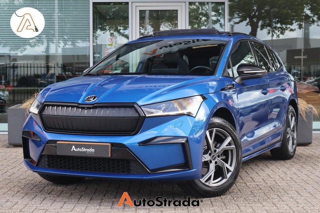 Skoda Enyaq Iv 60 SportLine 180pk SoH 92% | Stoelverwarming, 34 min, Achterwielaandrijving, Gebruikt, 95 pk
