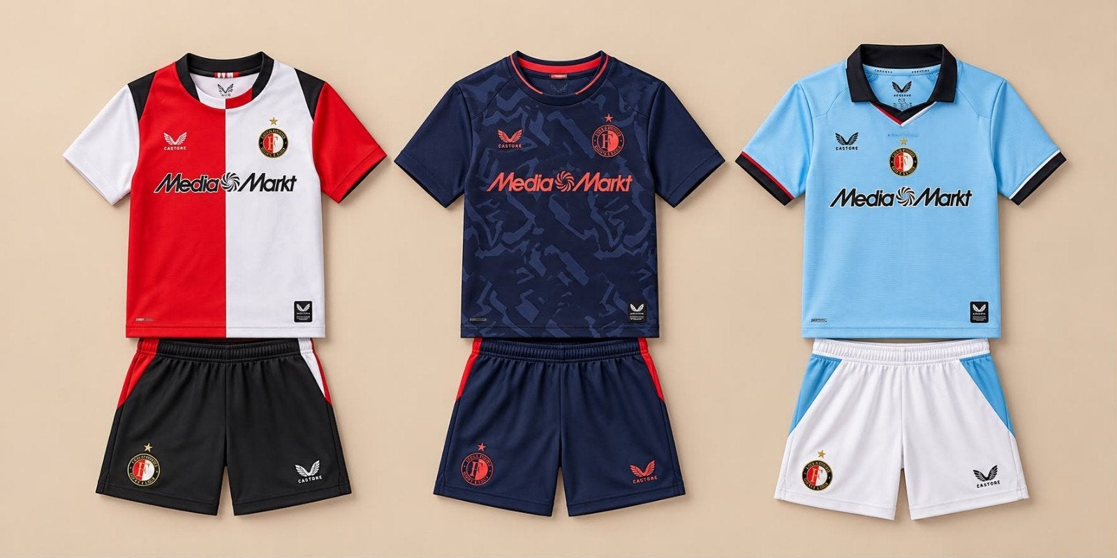 Feyenoord Thuistenue - Uittenue - 3e Uittenue, Maat XS of kleiner, Ophalen, Nieuw