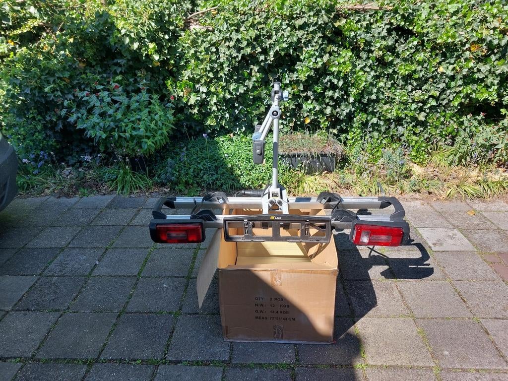 Fietsendrager merk Lux m voor 2 fietsen, Auto diversen, Fietsendragers, Ophalen of Verzenden, Gebruikt, Trekhaakdrager
