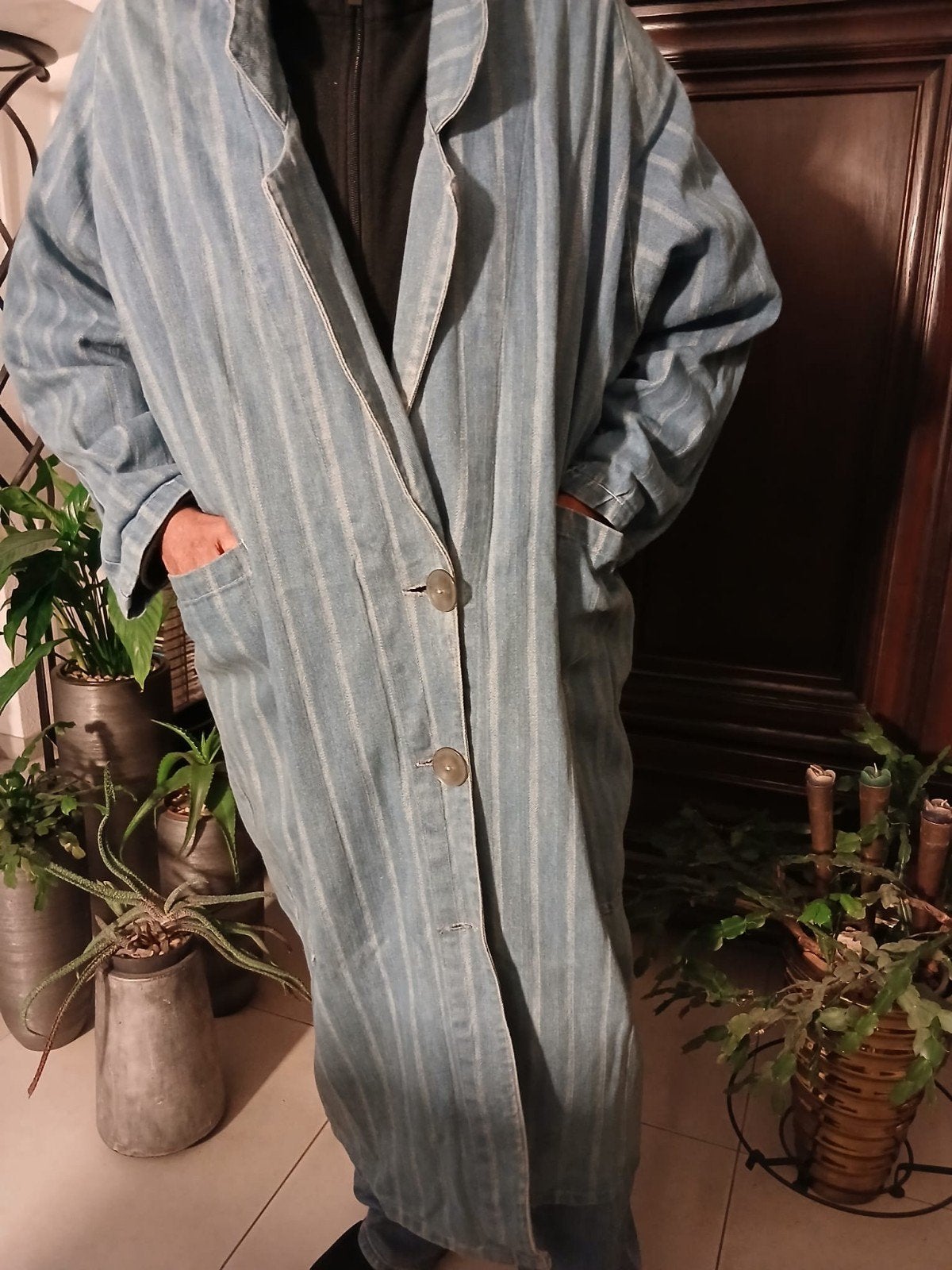 Stoere Oversized jas, Ophalen of Verzenden, Zo goed als nieuw, Maat 46/48 (XL) of groter, Blauw