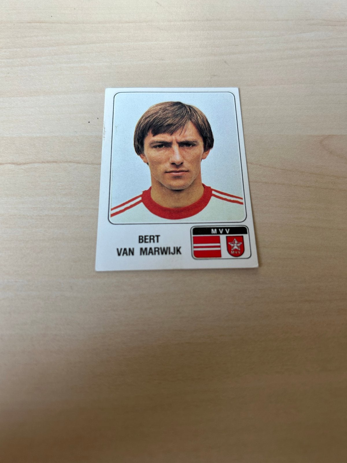 Panini Voetbal 79 Plaatje Bert van Marwijk MVV #126, Ophalen of Verzenden, Zo goed als nieuw, Sticker