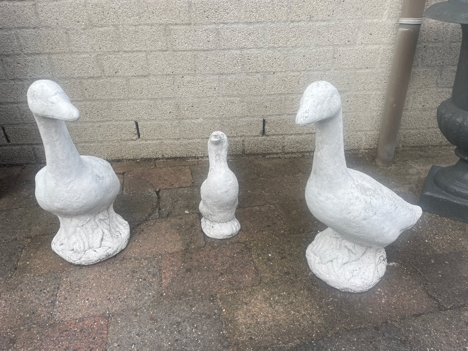Set van 3 betonnen ganzen beelden voor tuin of decoratie, Ophalen, Dierenbeeld, Gebruikt, 1234@hormail.com