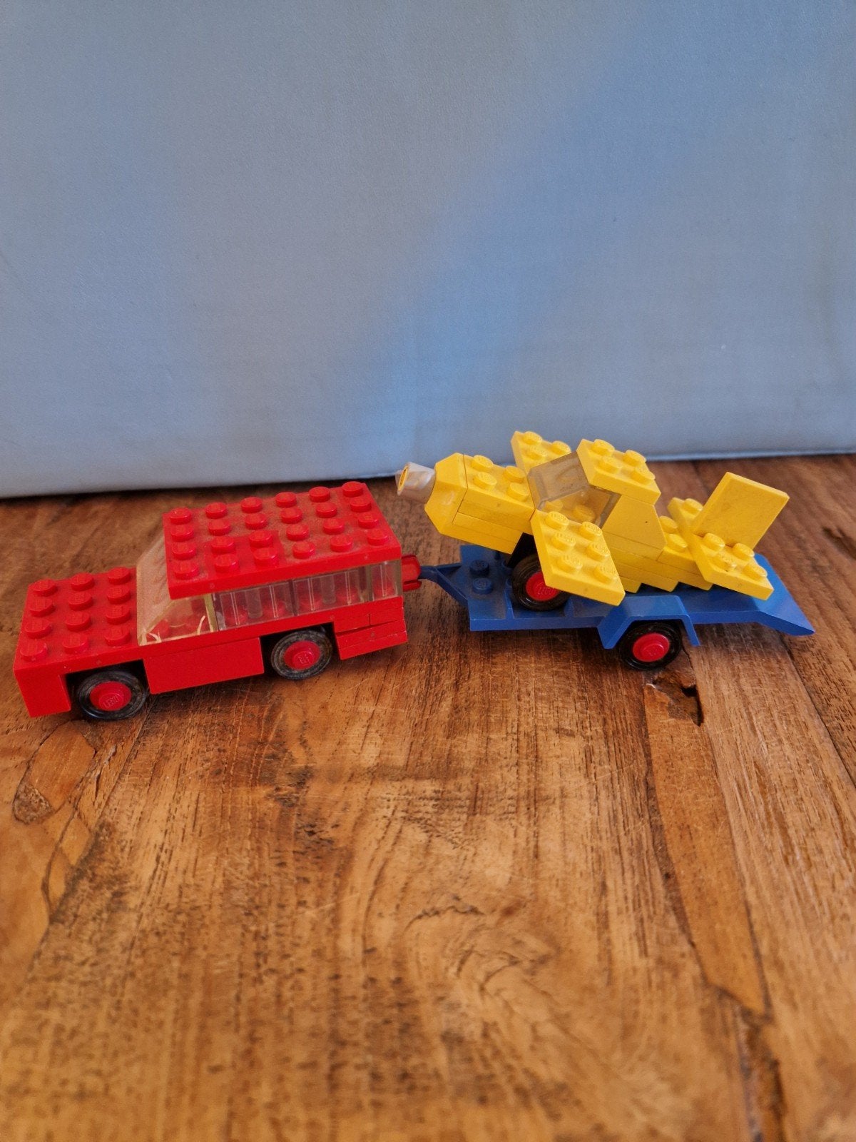 Lego 660-1 - Car with plane transporter, Gebruikt, Lego, Ophalen of Verzenden, Compleet