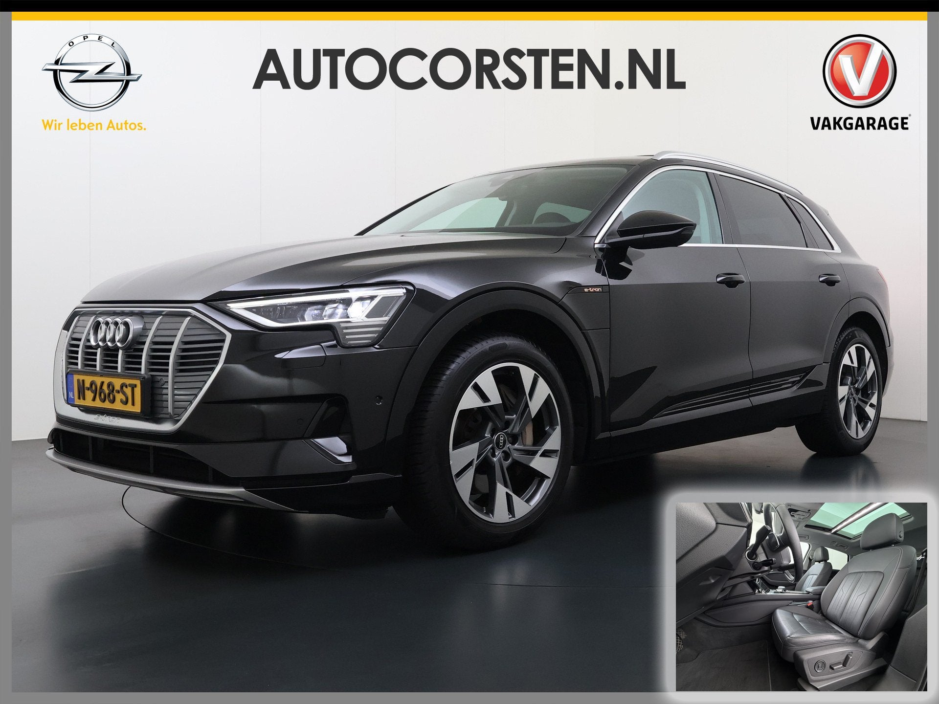 Audi e-tron 55 408PK Quattro Advanced Edition Plus 95kWh SOH, Automaat, 131 €/maand, Zwart, 95 kWh