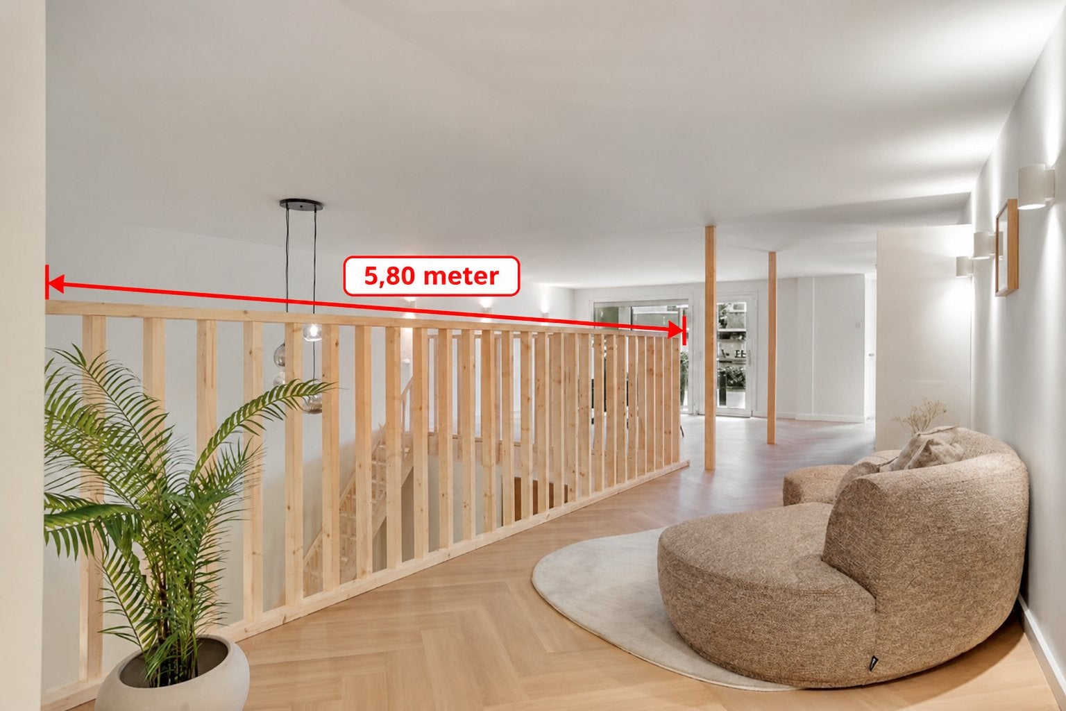 Houten balustrade - ca. 9,4 meter -, Gebruikt, Overige typen, Ophalen of Verzenden, 300 cm of meer
