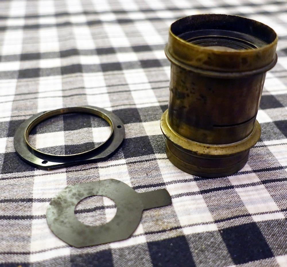 Suter Basle Aplanat A No.2 9x7 Lens, Waterhousestop ca. 1890, Ophalen, Voor 1940, Lens of Lenzen