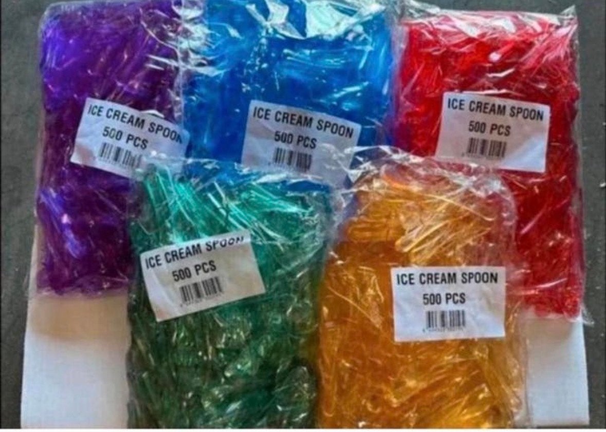 Plastic IJslepels Wegwerp  Mix Kleur, Ophalen of Verzenden, Nieuw, Kunststof