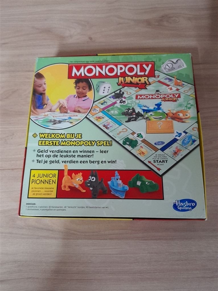 Monopoly juniior met hondje en katje - s1841, Verzenden, Zo goed als nieuw