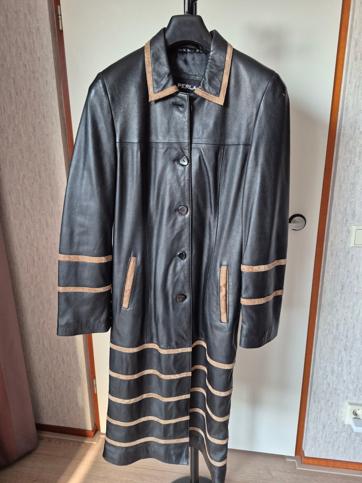 lederen Jas, Kleding | Dames, Ophalen, Nieuw, Maat 36 (S), Zwart