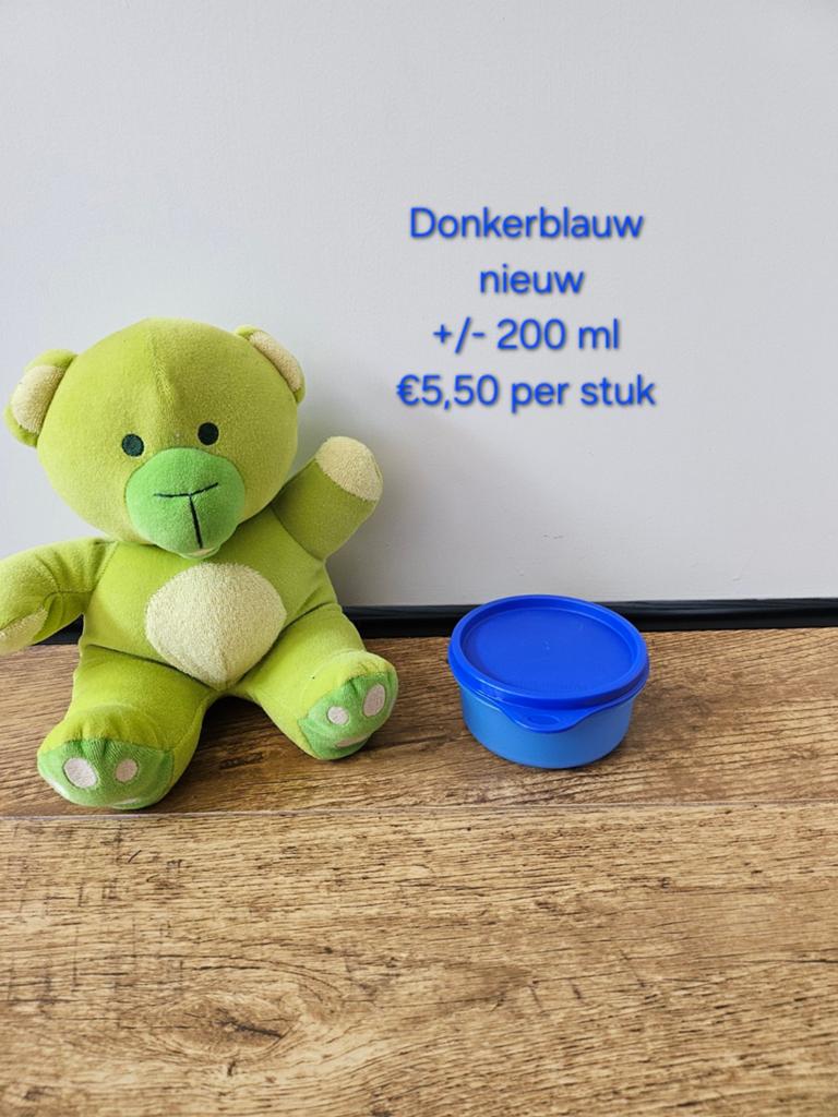 Tupperware nieuwe donkerblauwe ruimtekommen - 200 ml, Ophalen of Verzenden, Nieuw, Blauw, Bak of Kom