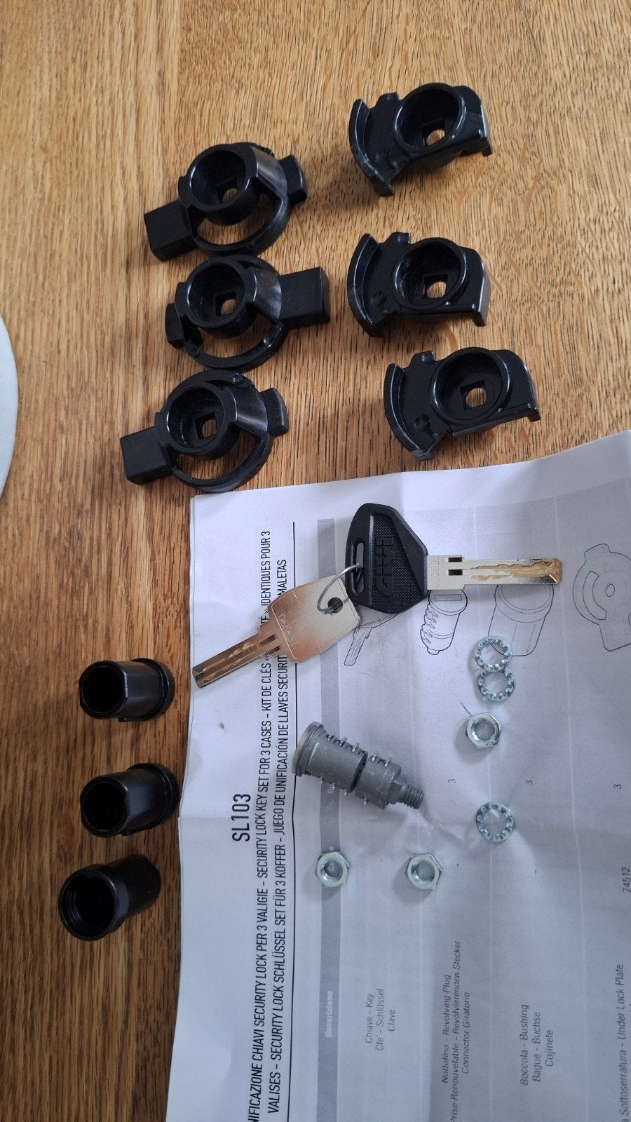 GIVI Vervangingslot SL103 voor motorkoffers en accessoires, Ophalen of Verzenden, Nieuw