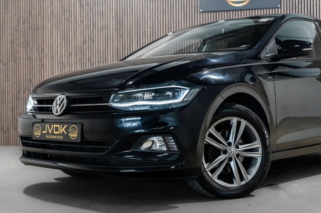 Volkswagen Polo 1.0 TSI Highline Business R DSG LED CLIMA CR, Auto's, Volkswagen, Stof, Gebruikt, 95 pk, Zwart