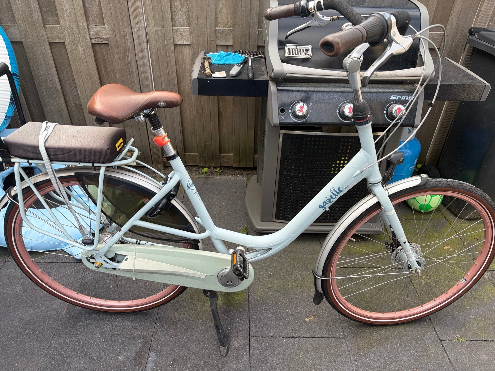Gazelle bloom - Lichtblauw, 53 cm frame, Ophalen, Versnellingen, Gazelle, 53 tot 56 cm