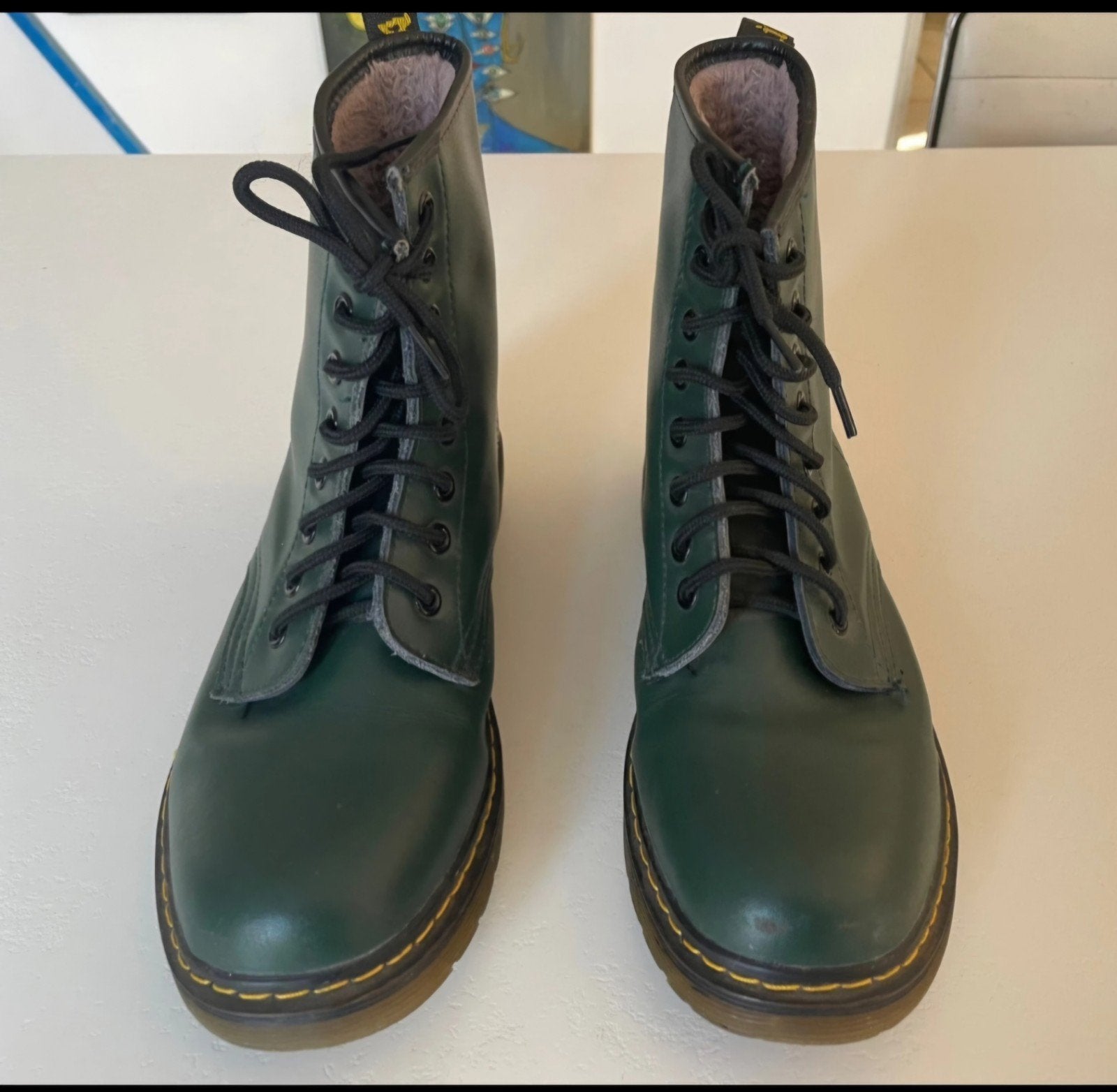 Dr. Martens Groene Leren Laarzen - Maat 42, Lage of Enkellaarzen, Ophalen of Verzenden, Groen, Dr. Martens