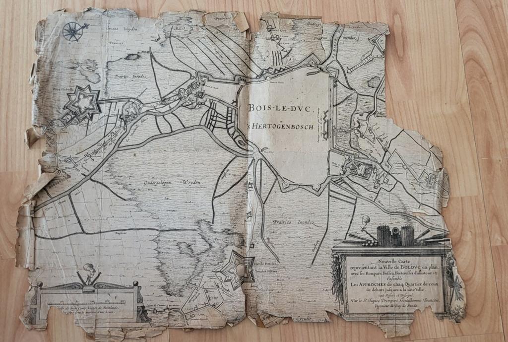 Originele 17e-eeuwse kaart Beleg van Den Bosch (1629), Verzenden