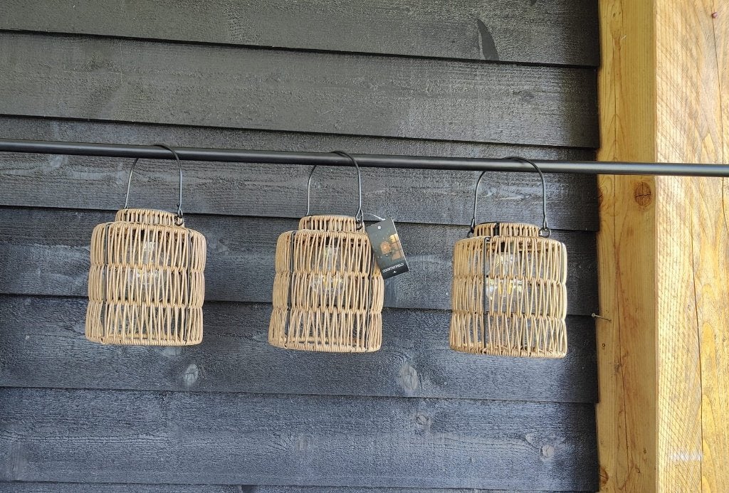 Set van 3 stuks Countryfield Solar Windlicht con Onora bruin, Nieuw, Overige fittingen, Ophalen of Verzenden, Metaal
