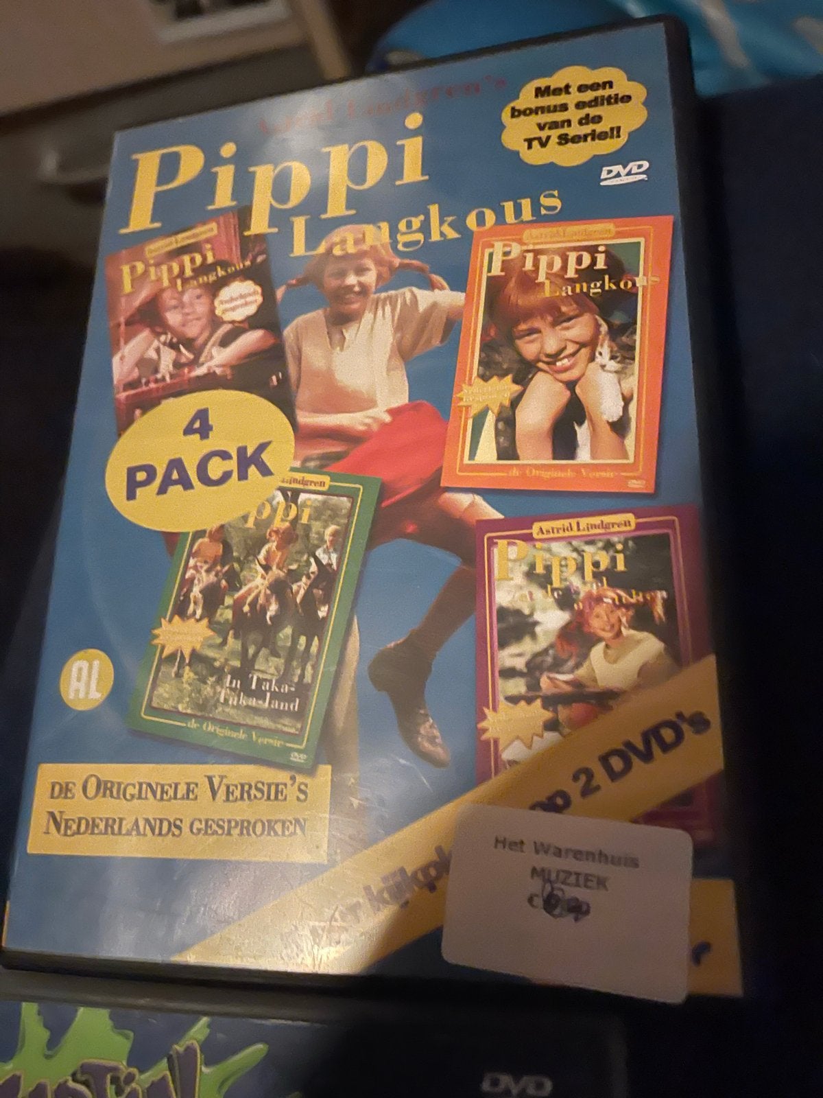Pippi Langkous 4-pack DVD - De Originele Versie, Avontuur, Gebruikt, Alle leeftijden, Ophalen of Verzenden
