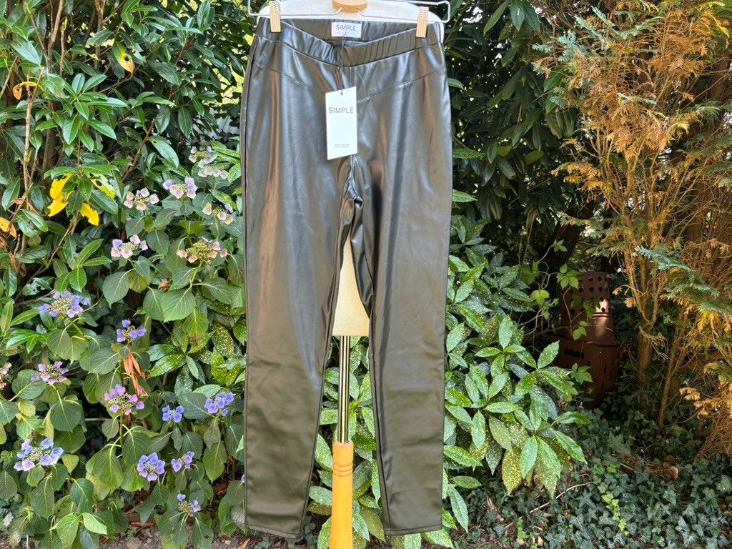 Simple Peet Faux-Leather Pants broek | Nieuw | Maat S, Kleding | Dames, Simple, Simple, Zwart, Simple